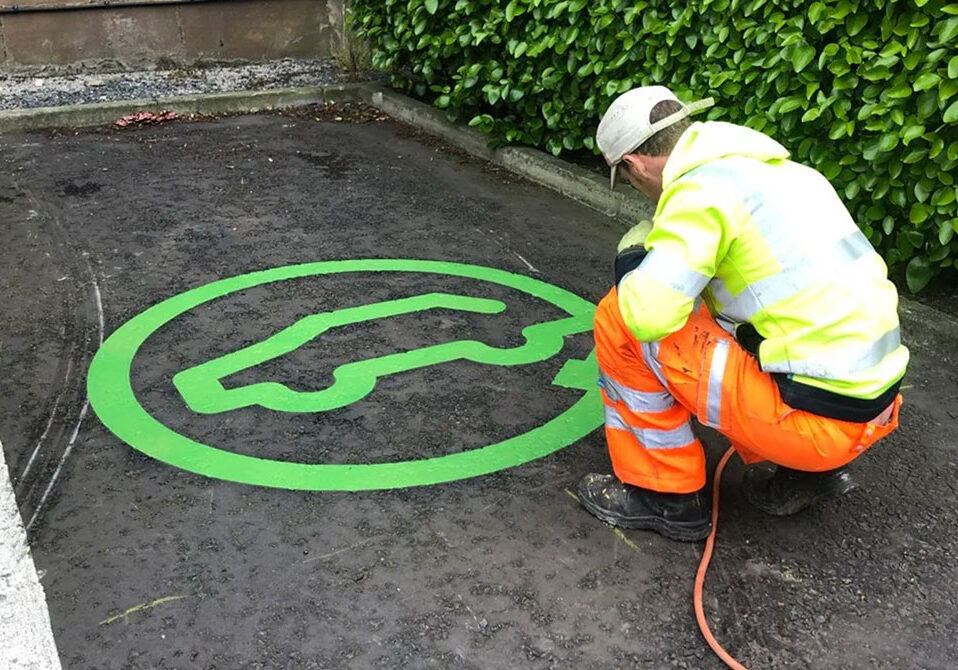 decorative road markings